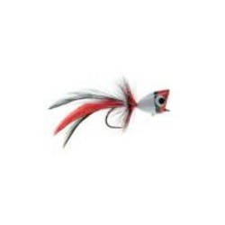BASS POPPER WHITE BLACK (Price Per dozen)