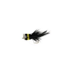 Deer Hair popper Black Yellow(Per dozen)