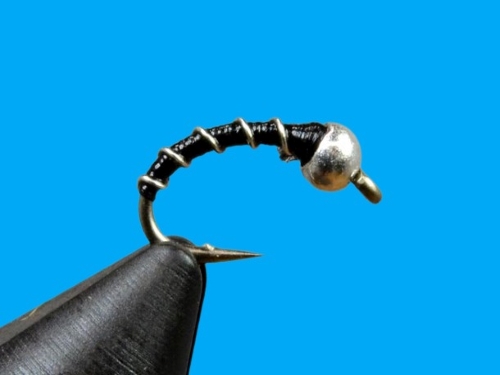 Beadhead Zebra Midge, Black(12 Flies)